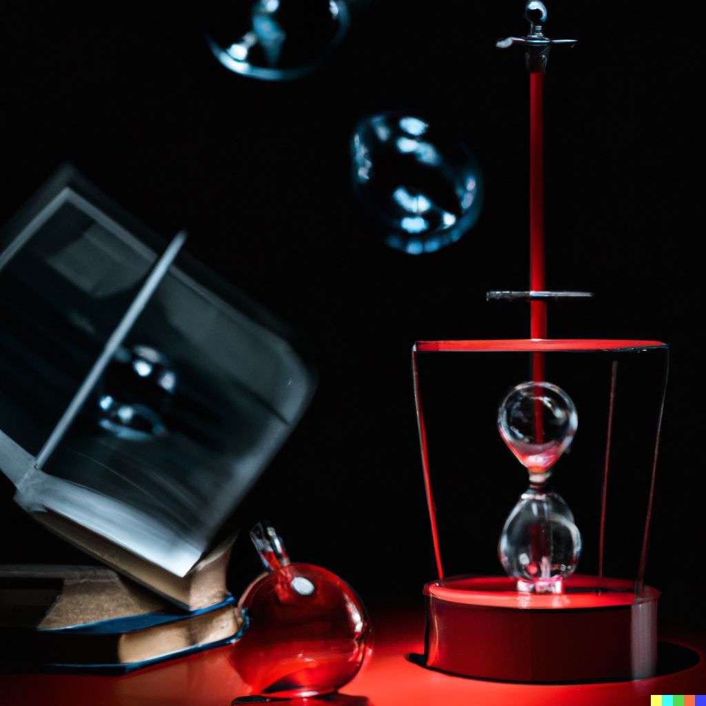 the discovery of gravity, digital art, faux-3D style